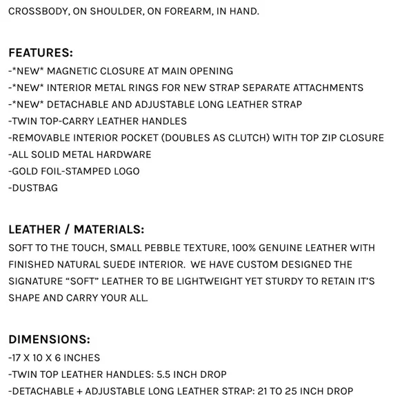 New! Ampersand as Apostrophe Silver Tote Bag with long strap. Sold out! - Picture 3 of 9